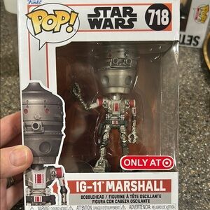 Funko Star Wars IG-11 Marshall Silver and Red Figure Number 718 Collectibles